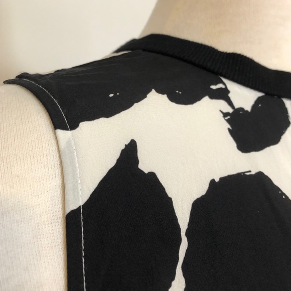 Like-New Derek Lam Black/White Floral Silk Dress - Picture 6 of 9